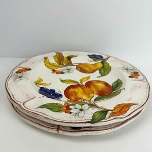 Two Sur La Table Frutta Dinner Plates, Made in Italy, Still w Original Tag